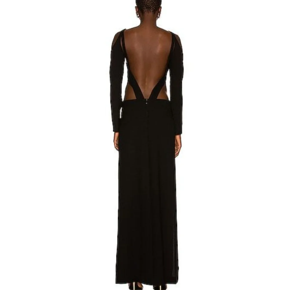 MONOT Black FW21 Cutout Backless Dress sz 38 / US 4 - Picture 2 of 7